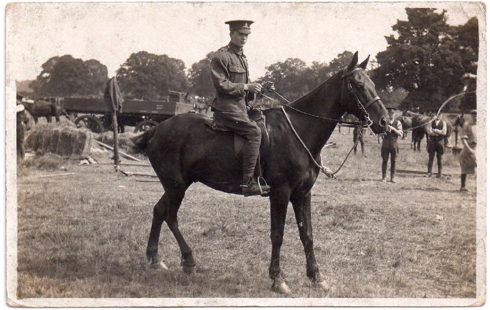 Frank Cashman on horseback