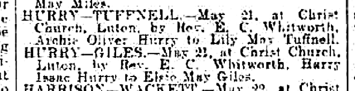 Hurry weddings announcement