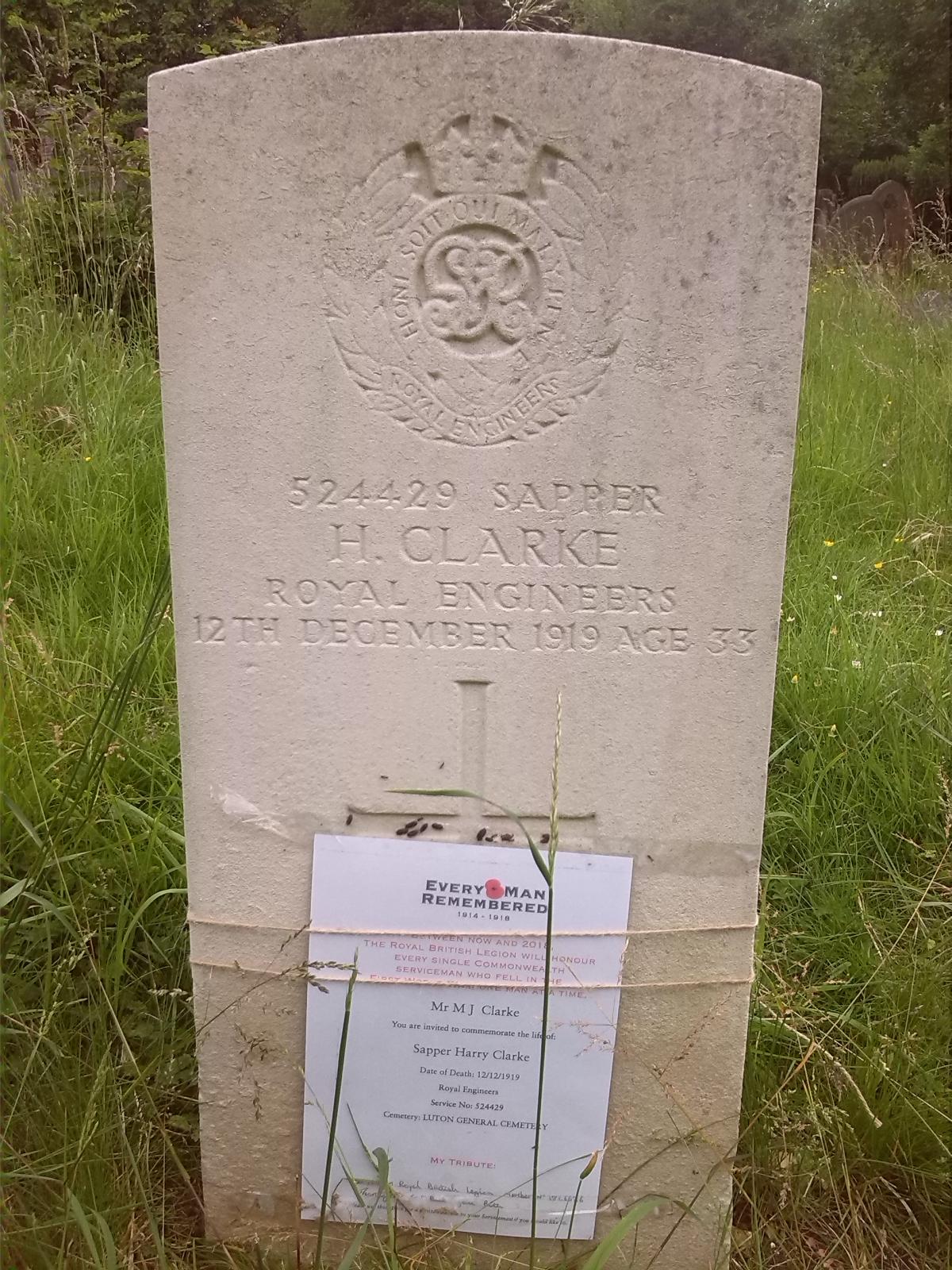 Harry Clarke's Headstone
