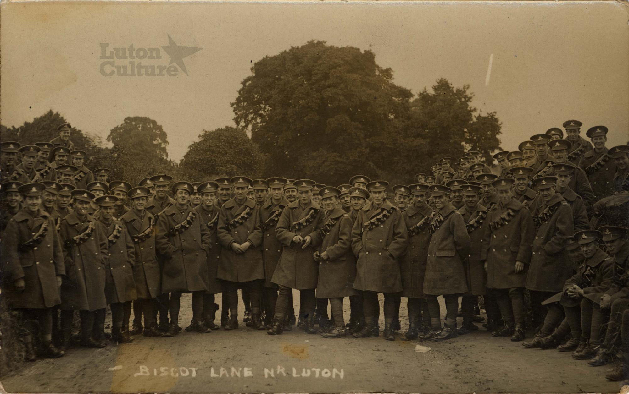 Soldiers on Biscot Lane Luton