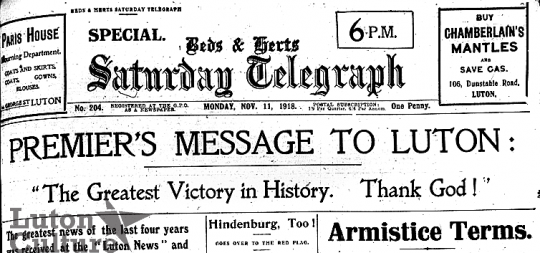 Armistice Day Saturday Telegraph 1918