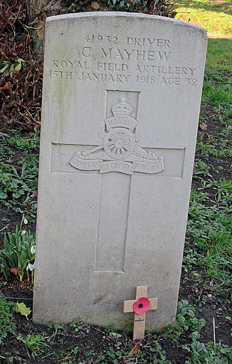 Driver Charles Mayhew gravestone