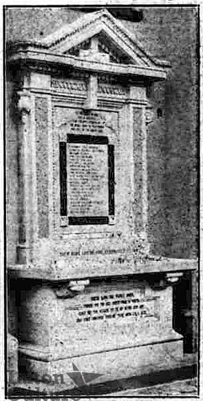 Chapel Street Wesleyan Church memorial